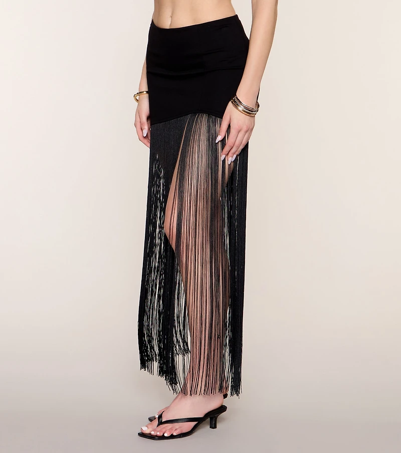 Drama Motion Fringe Maxi Skirt