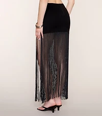 Drama Motion Fringe Maxi Skirt