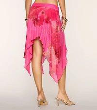 Catch Me On Vacay Tropical Floral Midi Skirt