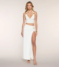 Villa Nights High Slit Maxi Skirt