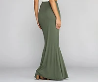 Maxi Out Ribbed Skirt