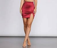 Side Slit Mini Skirt