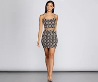 Seriously Snake Sequined Skirt
