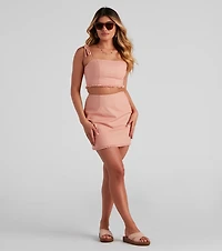 Slay Snake Mini Skirt