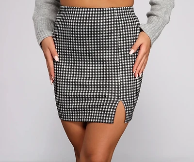 Check on It Plaid Mini Skirt