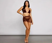Cinched and Chic Mesh Swim Coverup