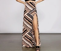 Wild Style Animal Print Maxi Skirt