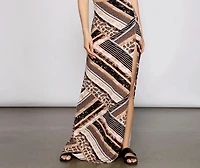 Wild Style Animal Print Maxi Skirt