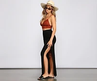 High Slit Maxi Knit Skirt