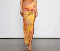Golden Hour Tie-Dye Maxi Skirt