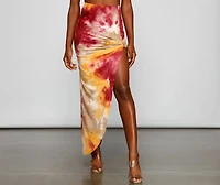 Golden Hour Tie-Dye Maxi Skirt