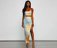Golden Hour Tie-Dye Maxi Skirt