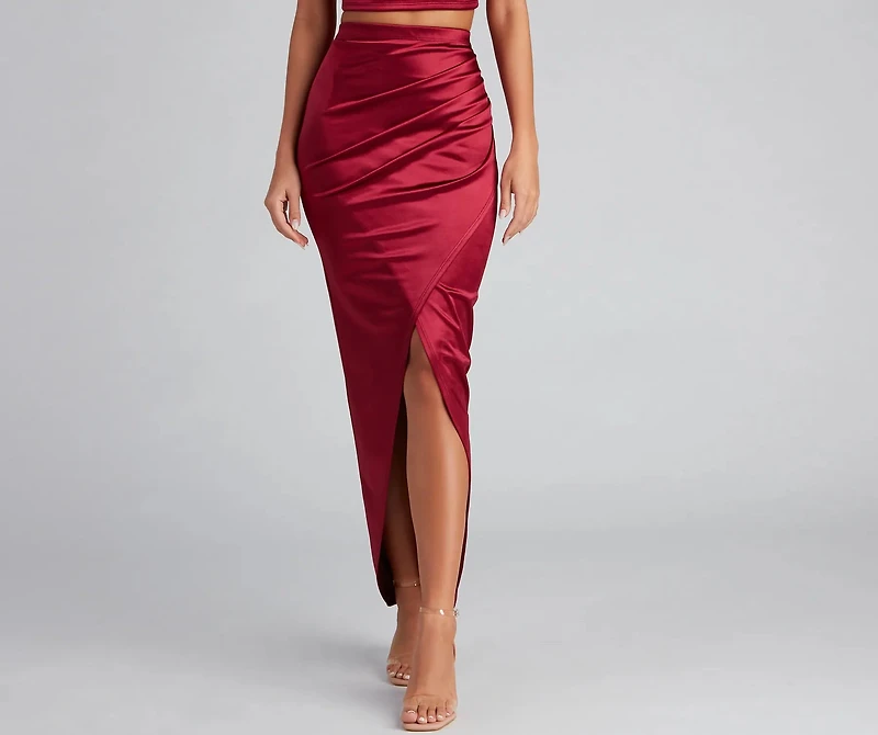 Sleek Moves Wrap Maxi Skirt
