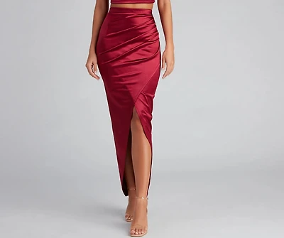 Sleek Moves Wrap Maxi Skirt