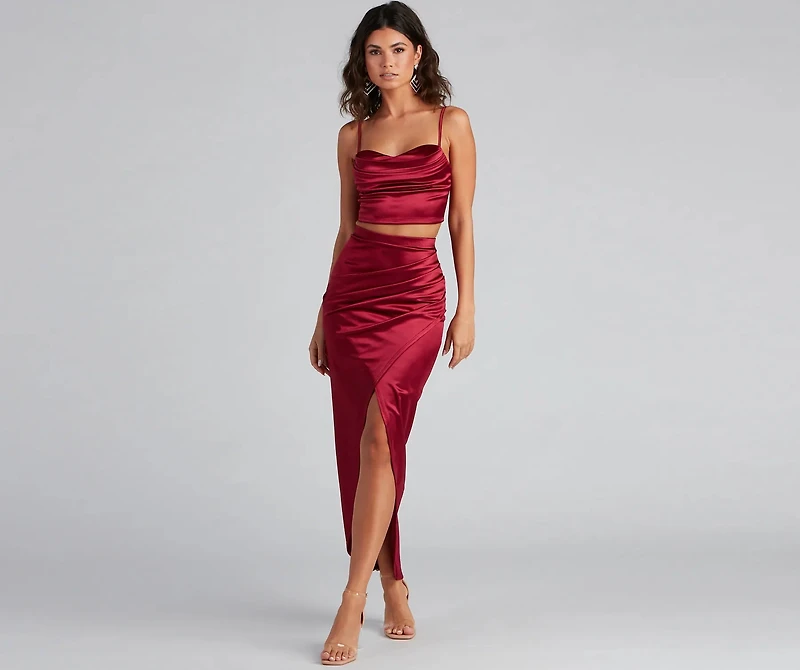 Sleek Moves Wrap Maxi Skirt