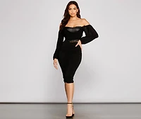 Stylish Moment Ruched Midi Skirt