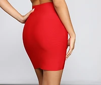 Chic And Sleek Bandage Mini Skirt