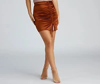 Luxe Illusion Ruched Mini Skirt
