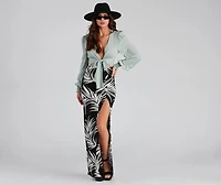 Hit The Tropics High Slit Maxi Skirt