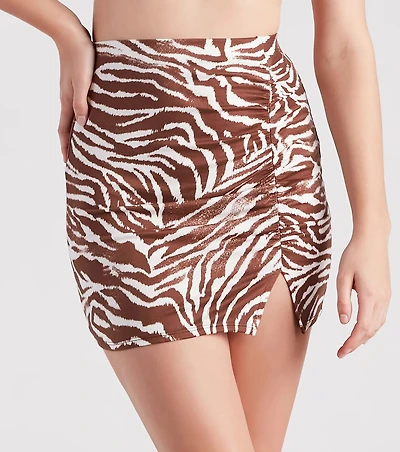 Wild Style Zebra Print Mini Skirt
