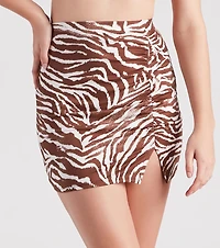 Wild Style Zebra Print Mini Skirt