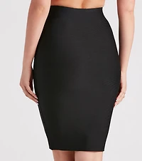 Pencil Me Bandage Midi Skirt