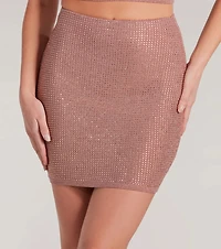 Holiday Hottie Glitter Bodycon Mini Skirt