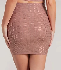 Holiday Hottie Glitter Bodycon Mini Skirt