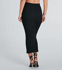Seasonal Style High-Rise Midi Skirt