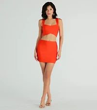 Set For Compliments High-Rise Bandage Mini Skirt