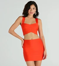 Set For Compliments High-Rise Bandage Mini Skirt