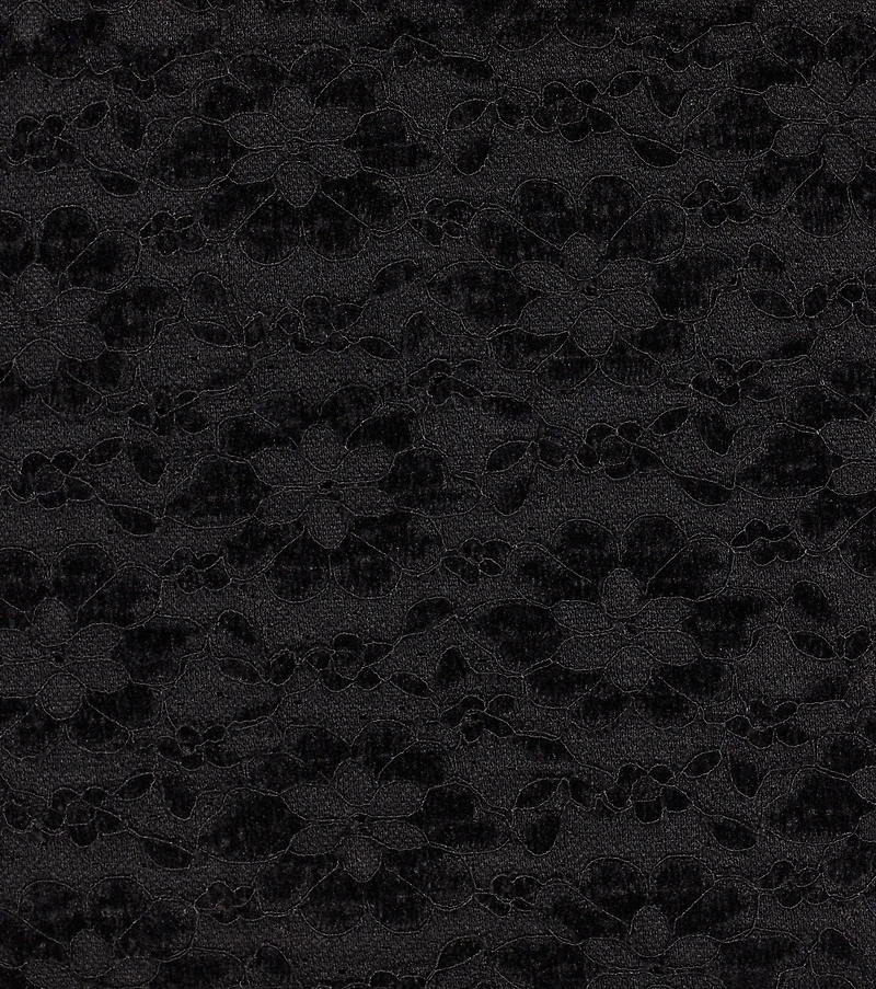 Luxe Allure Flocked Floral Knit Mini Skirt