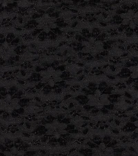 Luxe Allure Flocked Floral Knit Mini Skirt