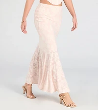 Romance Me Floral Jacquard Maxi Skirt