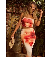 Outside The Lines Floral Print Maxi Skirt