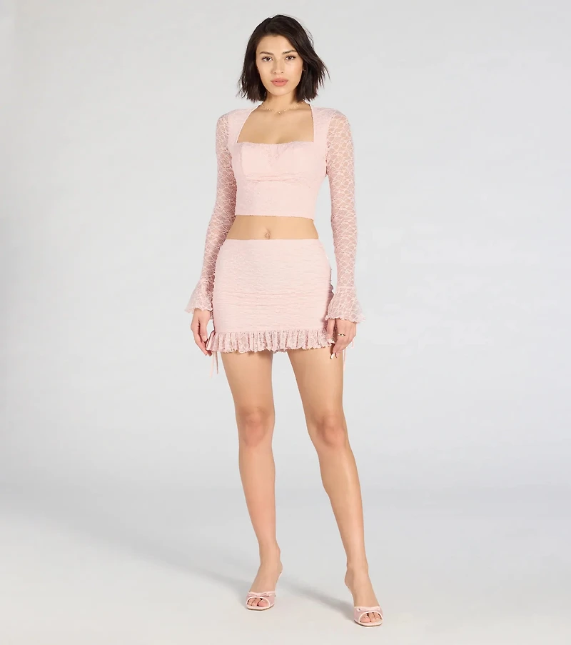 Perfect Match High-Rise Lace Mini Skirt
