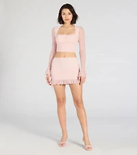 Perfect Match High-Rise Lace Mini Skirt