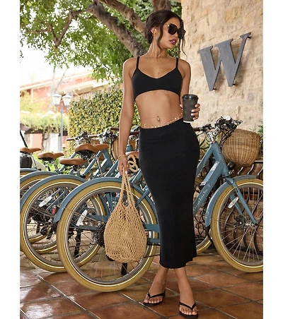 My Feels High-Rise Midi Skirt
