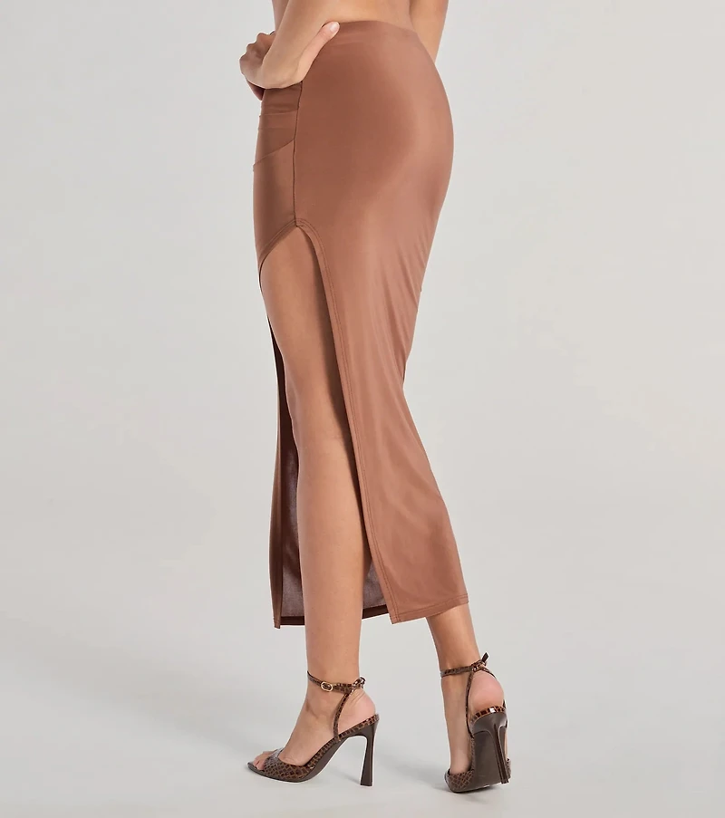 The One High-Rise Slit Maxi Skirt