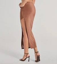 The One High-Rise Slit Maxi Skirt