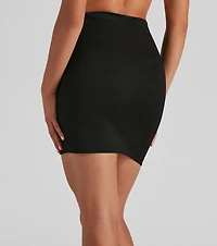 On Point Ponte Knit High Waist Mini Skirt