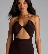 Sleek And Sultry Halter Jumpsuit