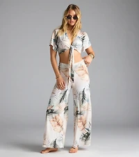Mornings Tulum Tropical Wide-Leg Pants