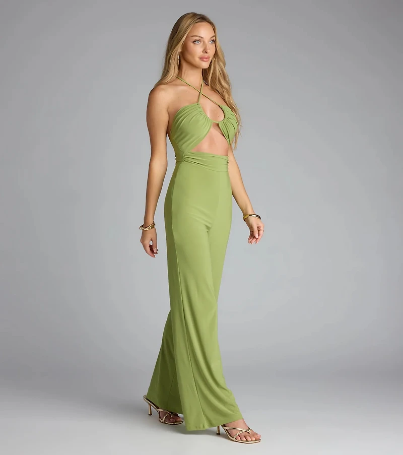Sleek And Sultry Halter Jumpsuit