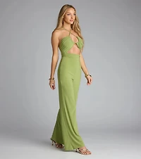 Sleek And Sultry Halter Jumpsuit