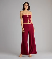 Luxe Girl Agenda Wide Leg Knit Pants