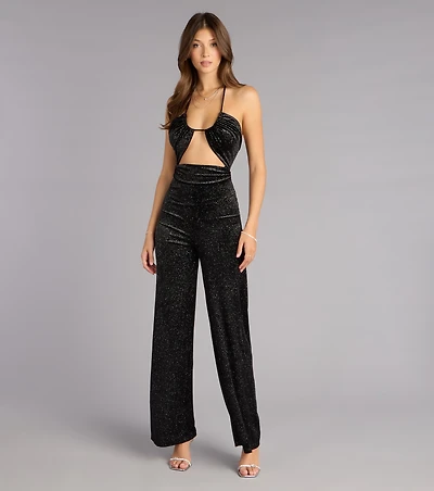Moonlit Velvet Halter Jumpsuit