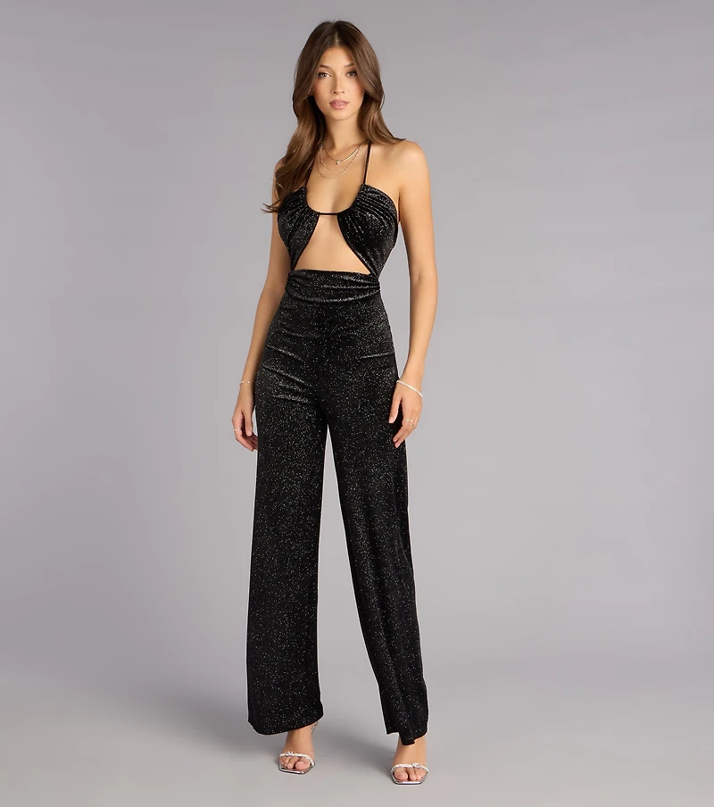 Moonlit Velvet Halter Jumpsuit