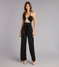 Moonlit Velvet Halter Jumpsuit