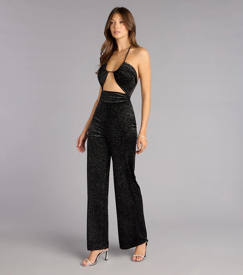 Moonlit Velvet Halter Jumpsuit
